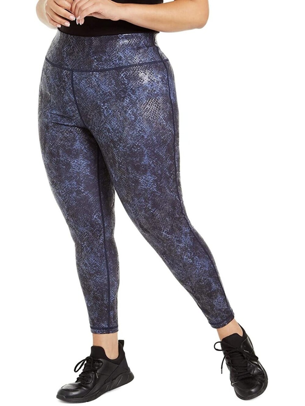 Ideology Womens Activewear Plus Size Python Print Leggings Size 3X